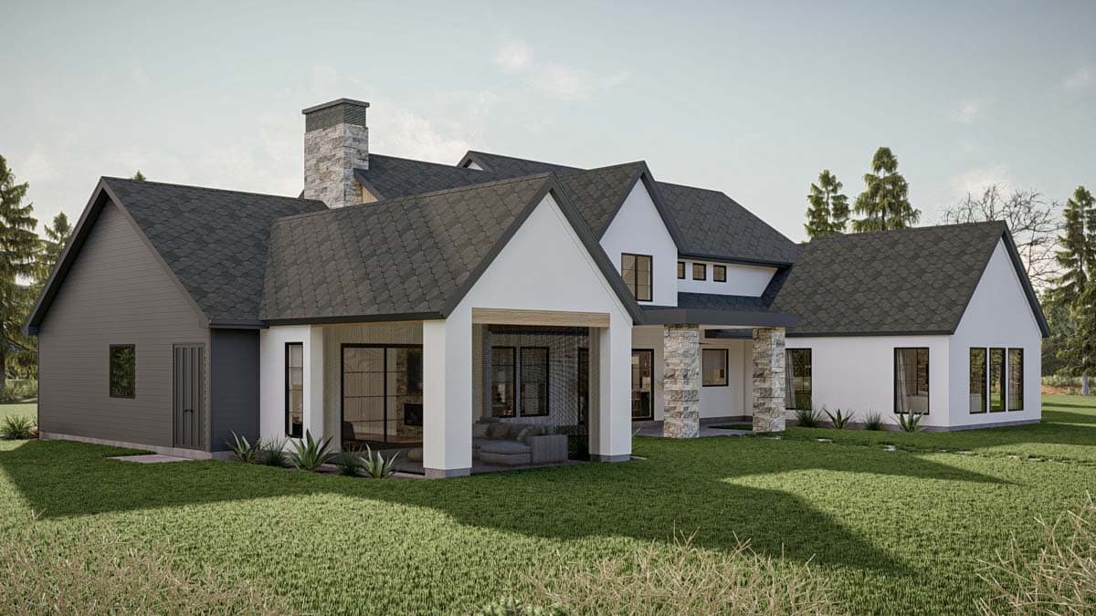 Plan 623322DJ: 5 Bed Luxury House Plan with 3 Garages - 4987 Sq Ft - Image #30 - Country, European