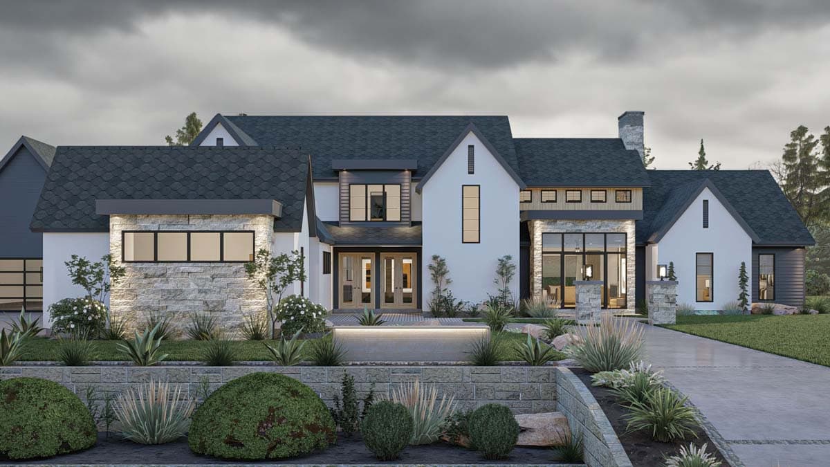 Plan 623322DJ: 5 Bed Luxury House Plan with 3 Garages - 4987 Sq Ft - Image #31 - Country, European