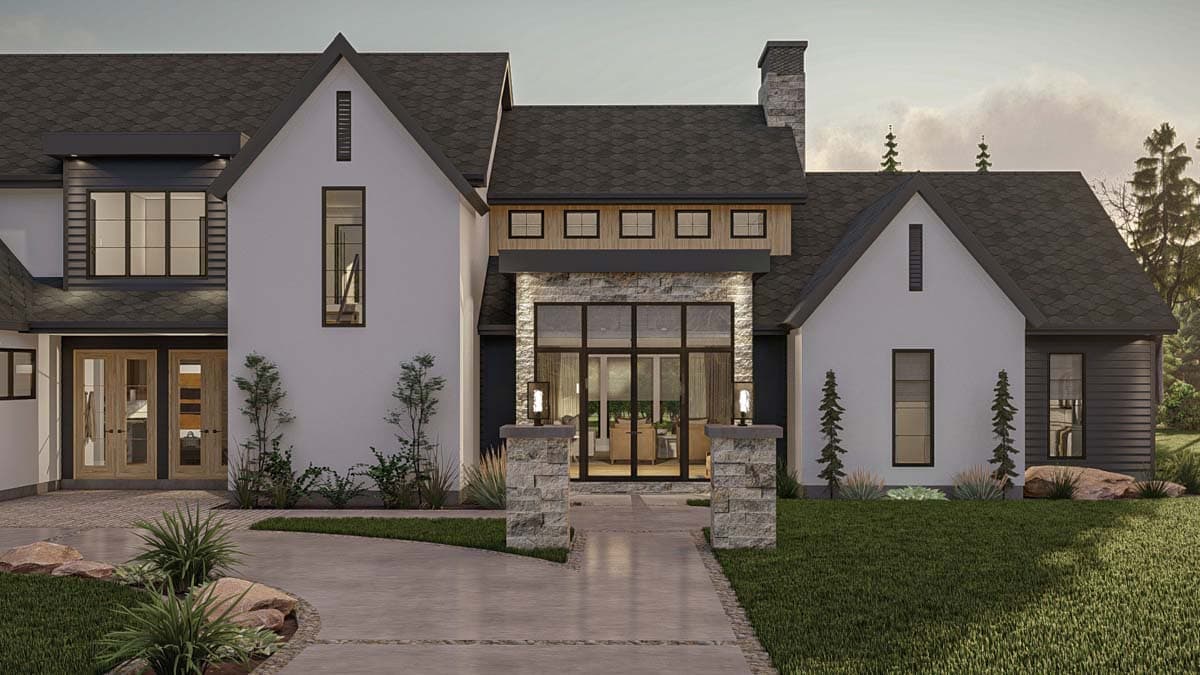 Plan 623322DJ: 5 Bed Luxury House Plan with 3 Garages - 4987 Sq Ft - Image #32 - Country, European