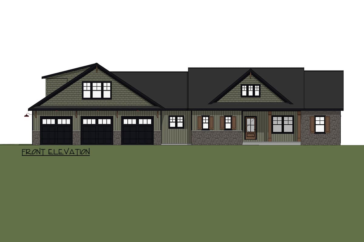 Plan 149017AND: Country Craftsman House Plan with Upstairs Play Room - 2840 Sq Ft - Image #13 - Country, Craftsman, Traditional