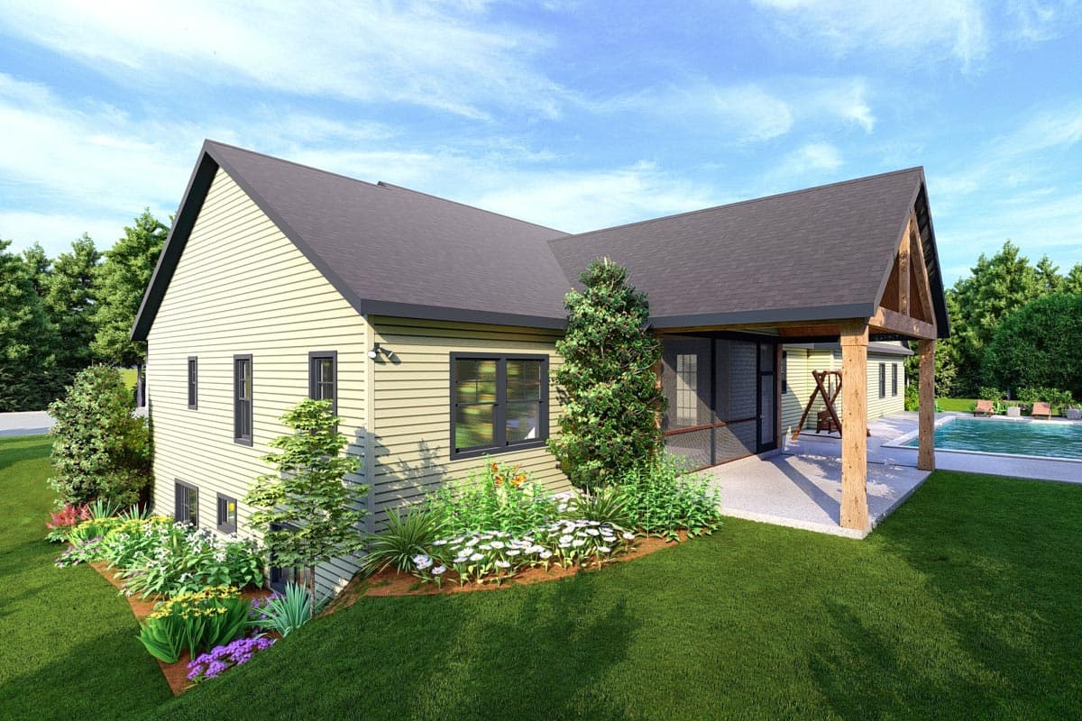 Plan 149017AND: Country Craftsman House Plan with Upstairs Play Room - 2840 Sq Ft - Image #4 - Country, Craftsman, Traditional