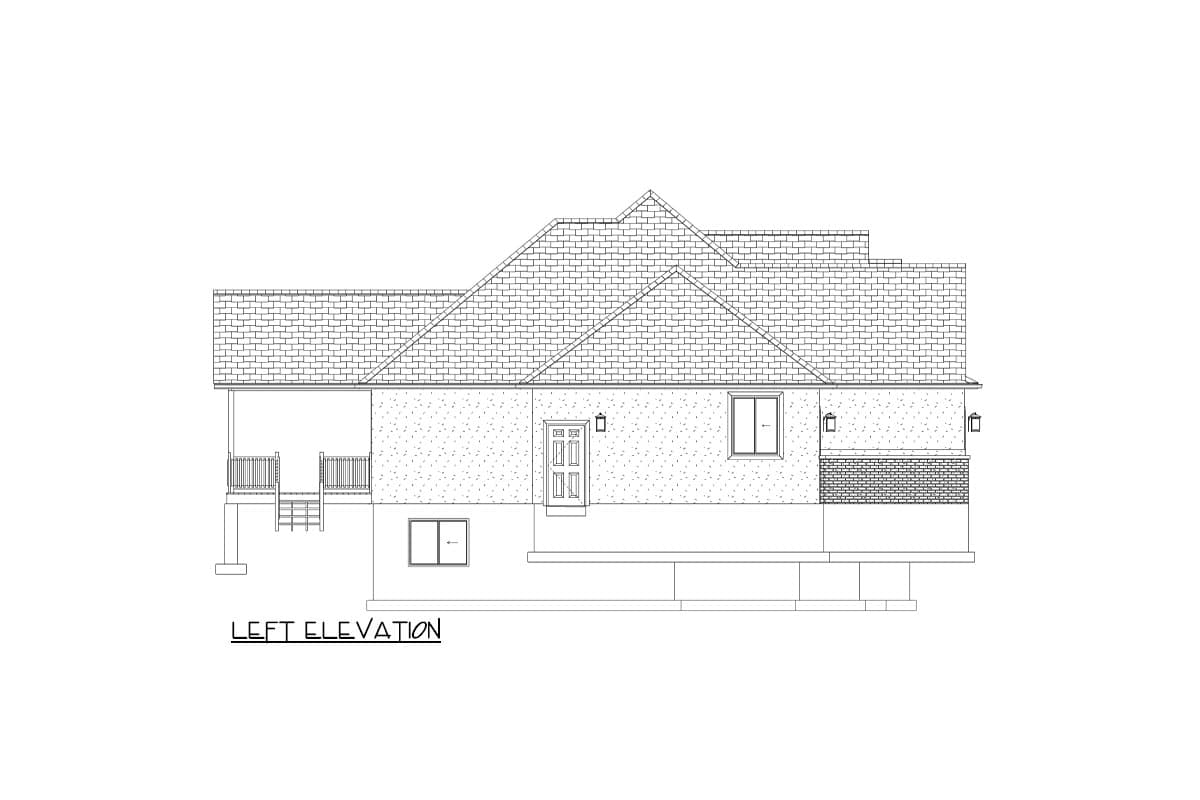 Plan 61485UT: One Floor New American House Plan with 3-Car Garage - 1713 Sq Ft - Image #24 - New American, Ranch, Transitional
