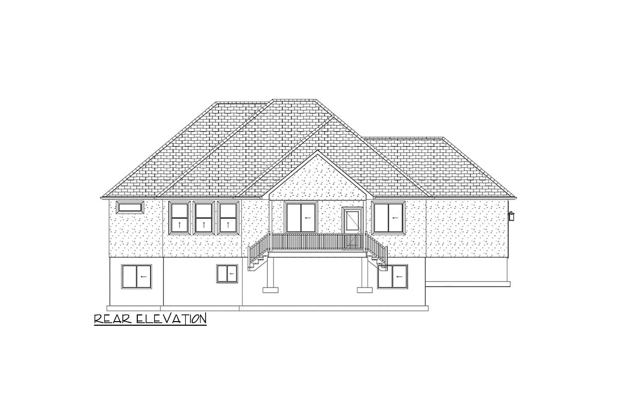 Plan 61485UT: One Floor New American House Plan with 3-Car Garage - 1713 Sq Ft - Image #25 - New American, Ranch, Transitional