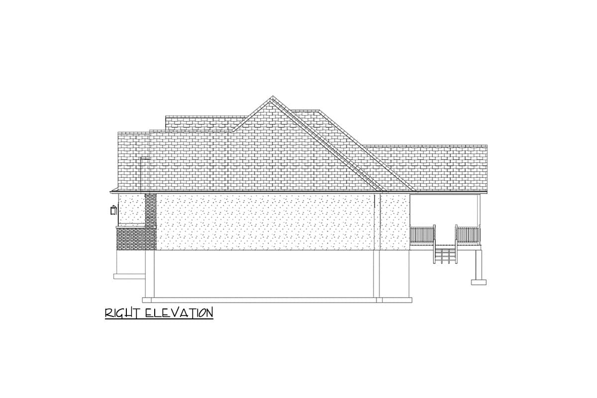 Plan 61485UT: One Floor New American House Plan with 3-Car Garage - 1713 Sq Ft - Image #26 - New American, Ranch, Transitional