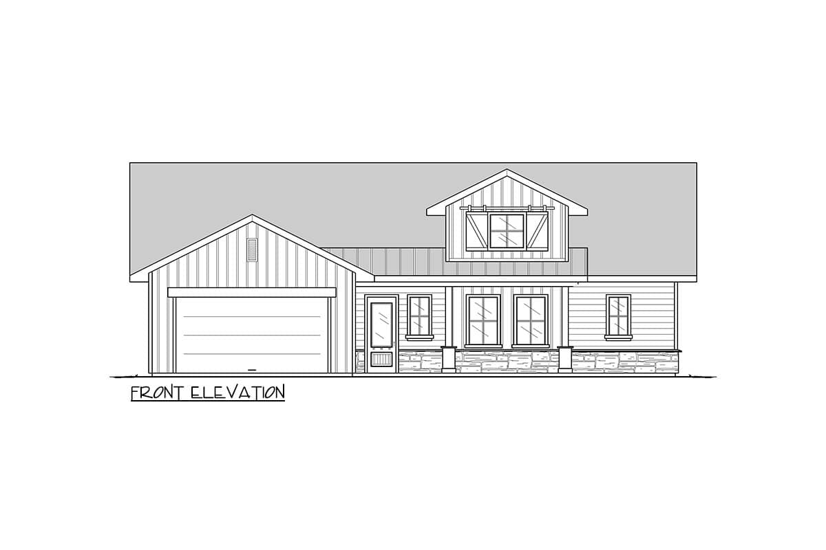 Plan 833002WAT: Split Bedroom One-Story House Plan with Home Office - 2078 Sq Ft - Image #19 - New American, Ranch