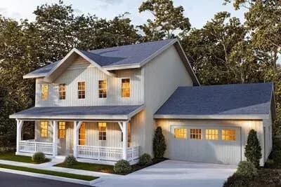 2-Story Modern Farmhouse Plan with Wide Front Porch - 2727 Sq Ft