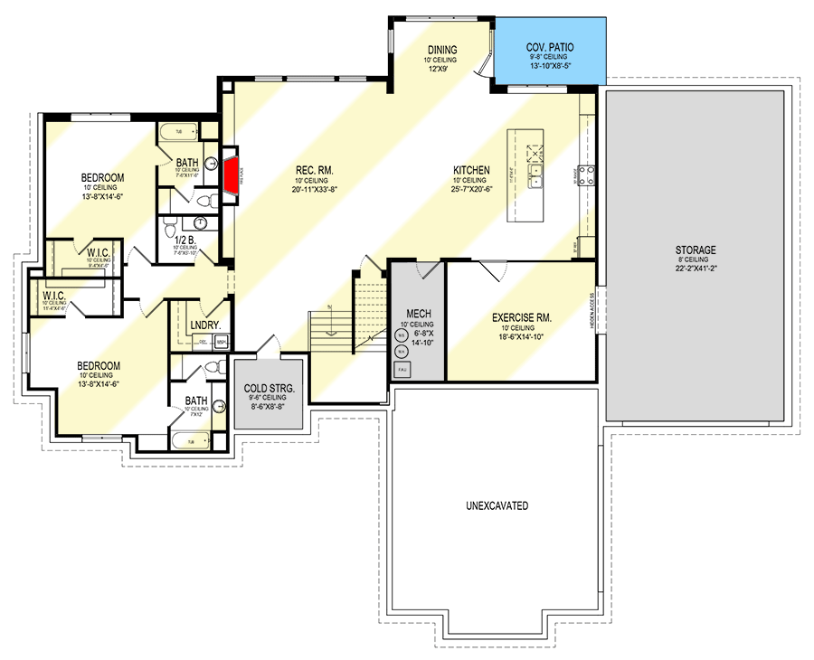 Plan 290168IY: Expandable Transitional House Plan - 4588 Sq Ft - Floor Plan - Optional Lower Level - European, French Country, Transitional
