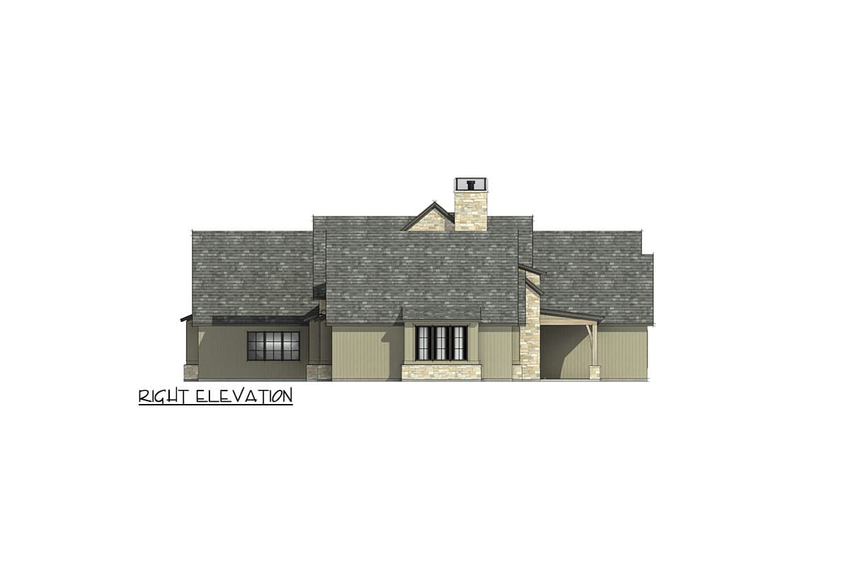Plan 818117JSS: Transitional Tudor House Plan with Bonus Above 3-Car Garage - 3856 Sq Ft - Image #11 - European, Transitional, Tudor