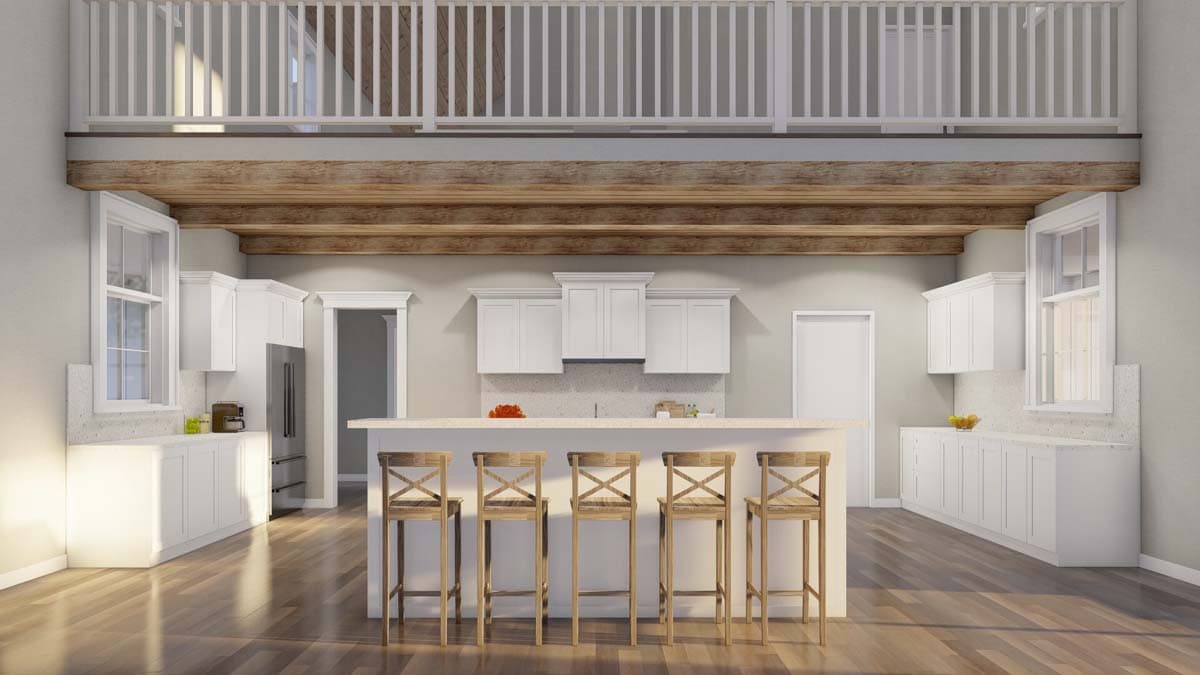 Plan 70873MK: Rustic Farmhouse Plan with 3-Sided Wrap Around Porch - 4065 Sq Ft - Image #7 - Country, Farmhouse, Modern Farmhouse, New American