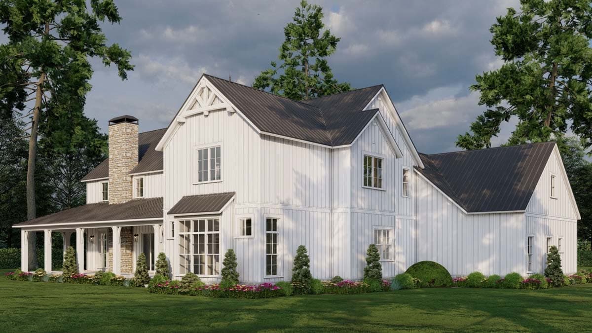 Plan 70873MK: Rustic Farmhouse Plan with 3-Sided Wrap Around Porch - 4065 Sq Ft - Image #14 - Country, Farmhouse, Modern Farmhouse, New American