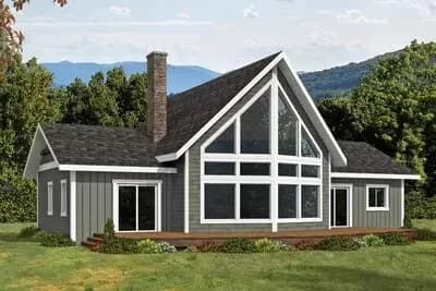 Mountain House Plan with Loft Overlook - 2093 Sq Ft