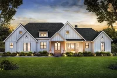4-Bed Country Craftsman House Plan with Outdoor Kitchen - 2507 Sq Ft