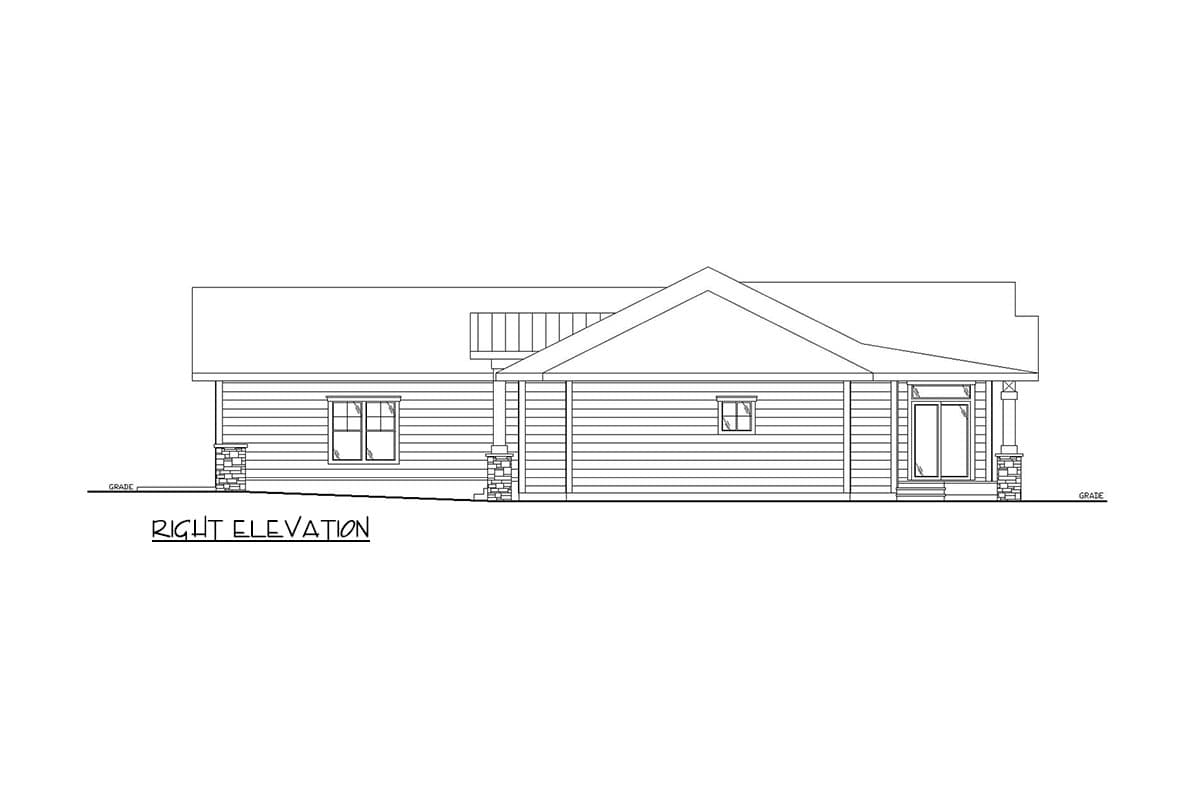 Plan 350060GH: 3 Bed House Plan with 2-Car Front-Facing Garage - 1803 Sq Ft - Image #5 - Craftsman, Traditional
