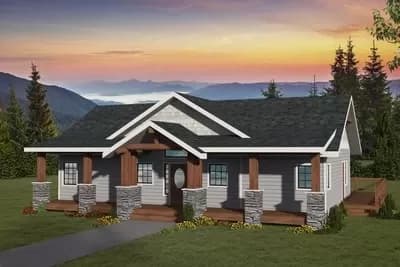 Rustic Country Craftsman House Plan with Finished Lower Level - 2872 Sq Ft
