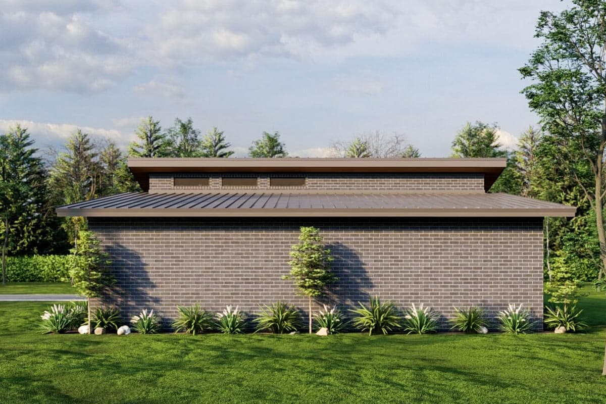 Plan 70874MK: Contemporary House Plan with Sloped Ceilings and 2-Car Garage - 1659 Sq Ft - Image #7 - Contemporary, Mid Century Modern, Modern