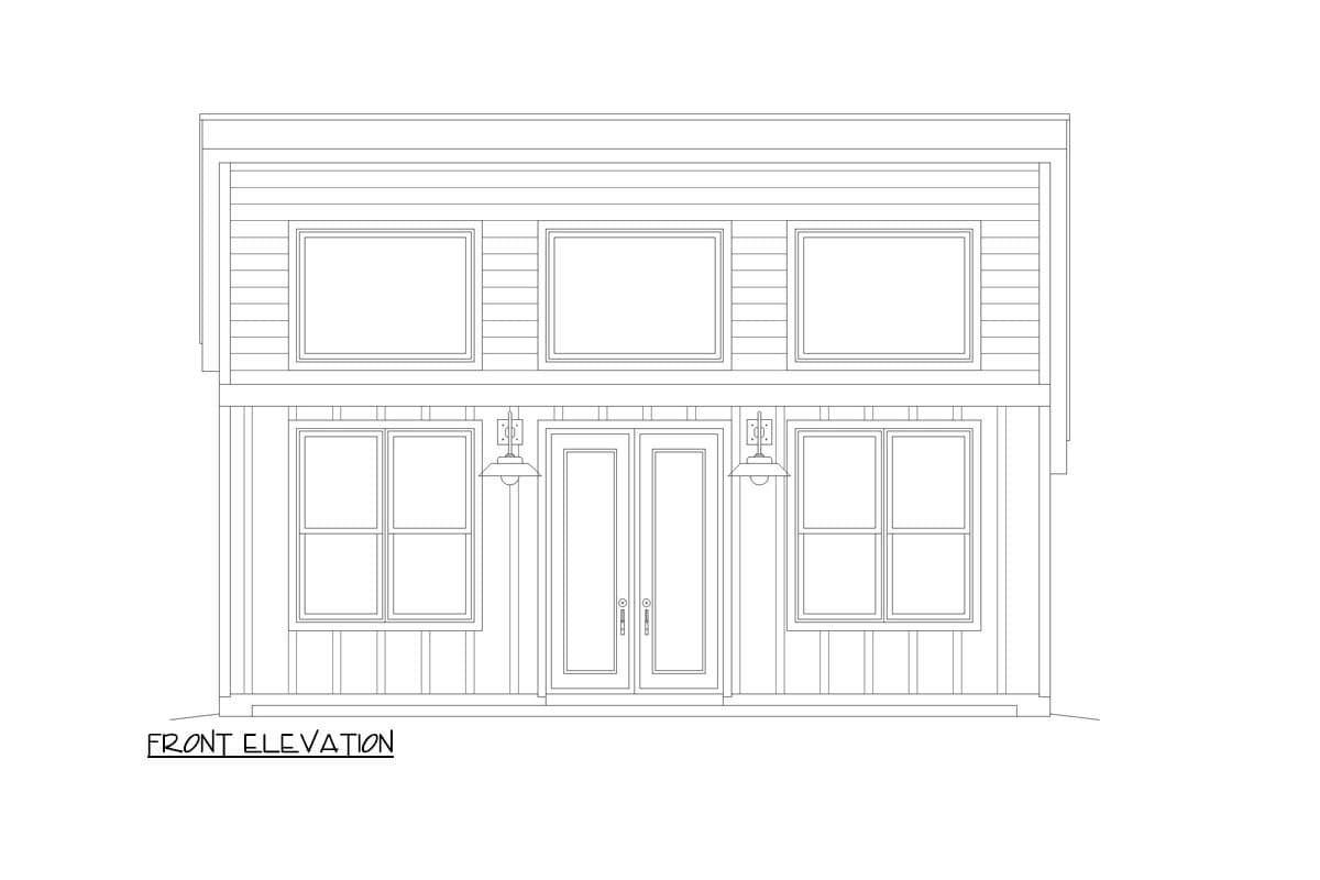 Plan 680257VR: 750 Square Foot Contemporary Home Plan with Great Views - Image #5 - Contemporary, Mid Century Modern, Modern