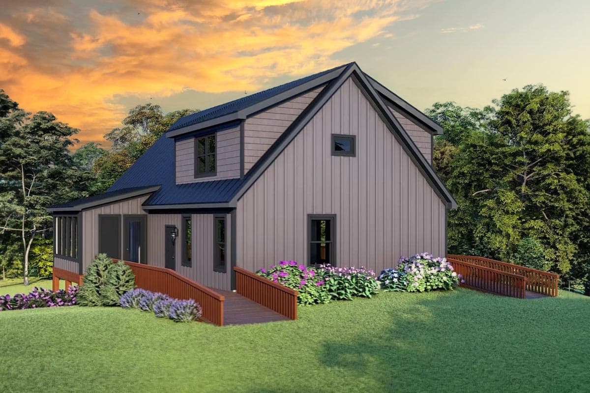 Plan 680258VR: Lake or Mountain House Plan with Outdoor Spaces on 3 Sides - 1952 Sq Ft - Image #5 - Country, Craftsman, Mountain, Northwest