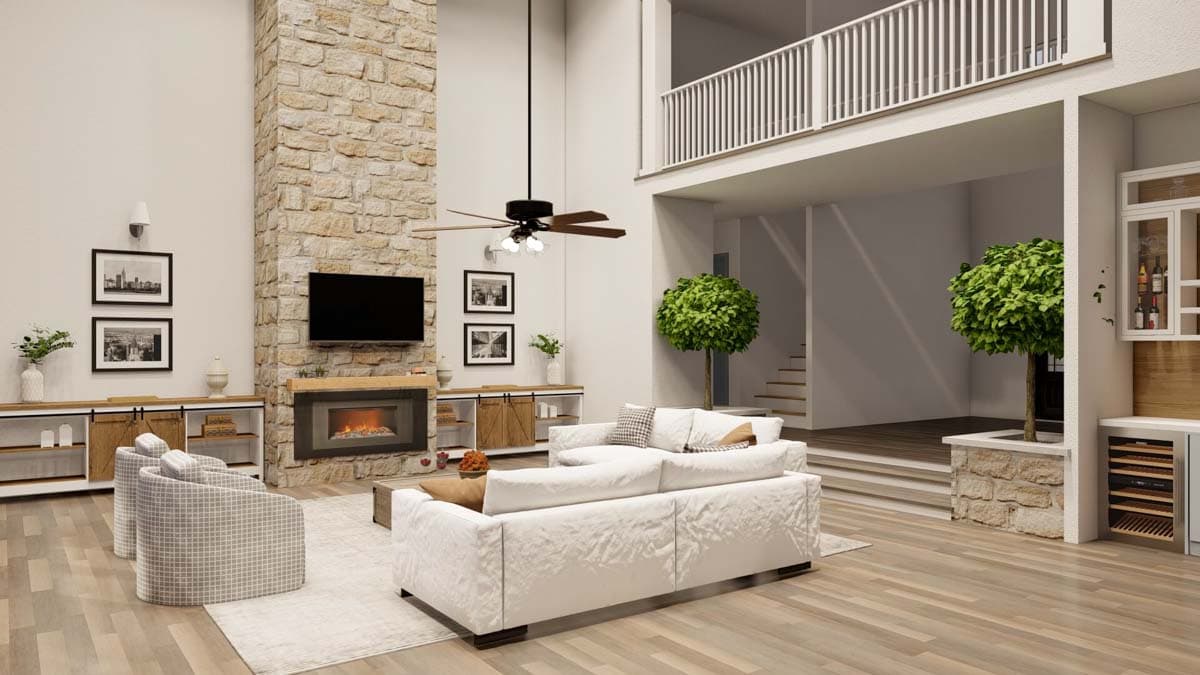 Plan 70875MK: Large Farmhouse Plan with 4 Beds and an Angled 3-Car Garage - 5178 Sq Ft - Image #6 - Country, Farmhouse, Traditional