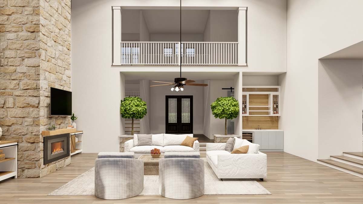 Plan 70875MK: Large Farmhouse Plan with 4 Beds and an Angled 3-Car Garage - 5178 Sq Ft - Image #7 - Country, Farmhouse, Traditional