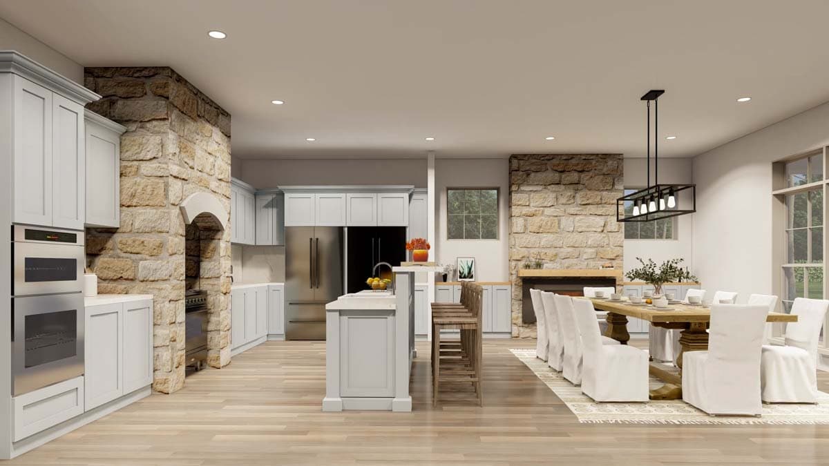 Plan 70875MK: Large Farmhouse Plan with 4 Beds and an Angled 3-Car Garage - 5178 Sq Ft - Image #12 - Country, Farmhouse, Traditional