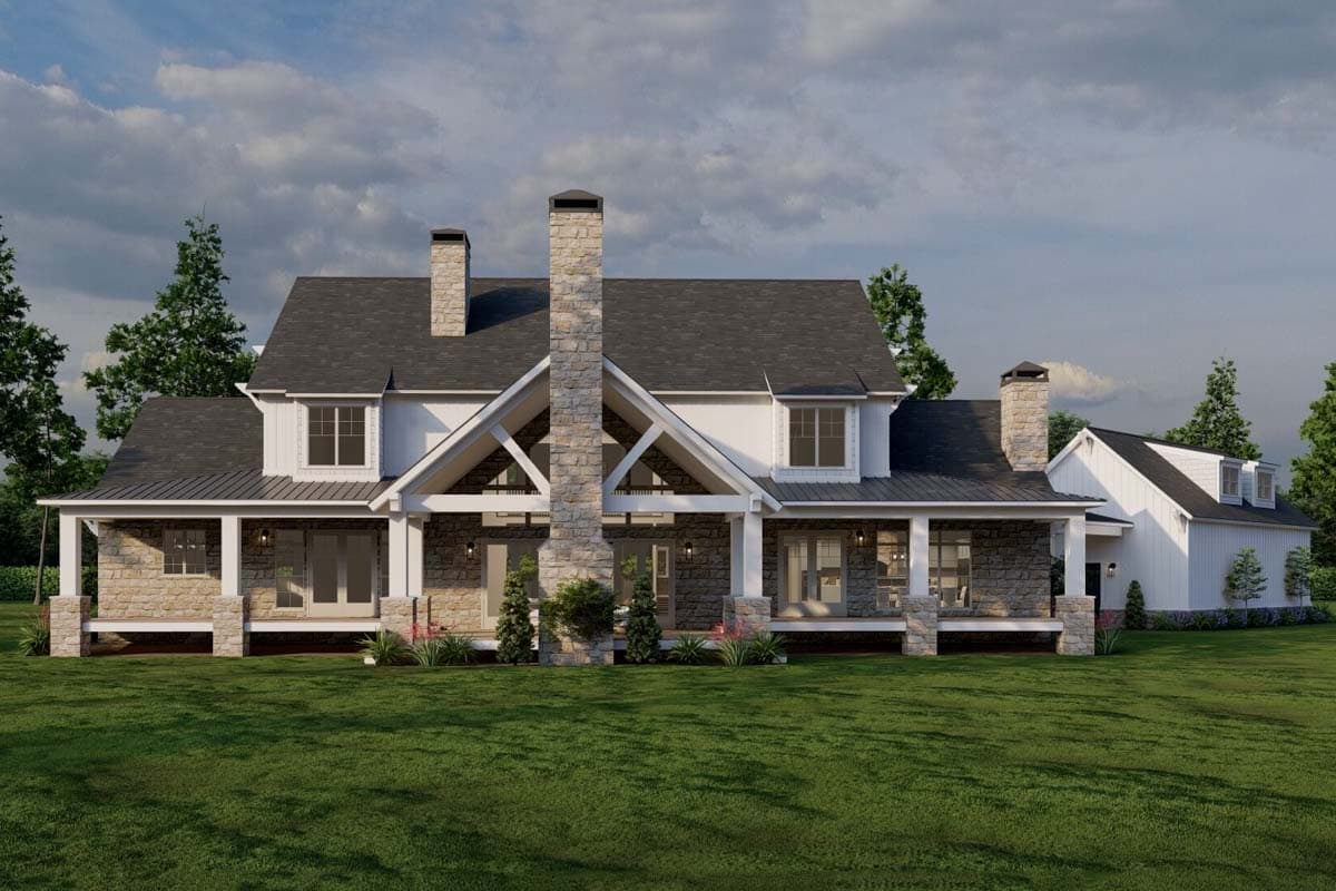 Plan 70875MK: Large Farmhouse Plan with 4 Beds and an Angled 3-Car Garage - 5178 Sq Ft - Image #15 - Country, Farmhouse, Traditional