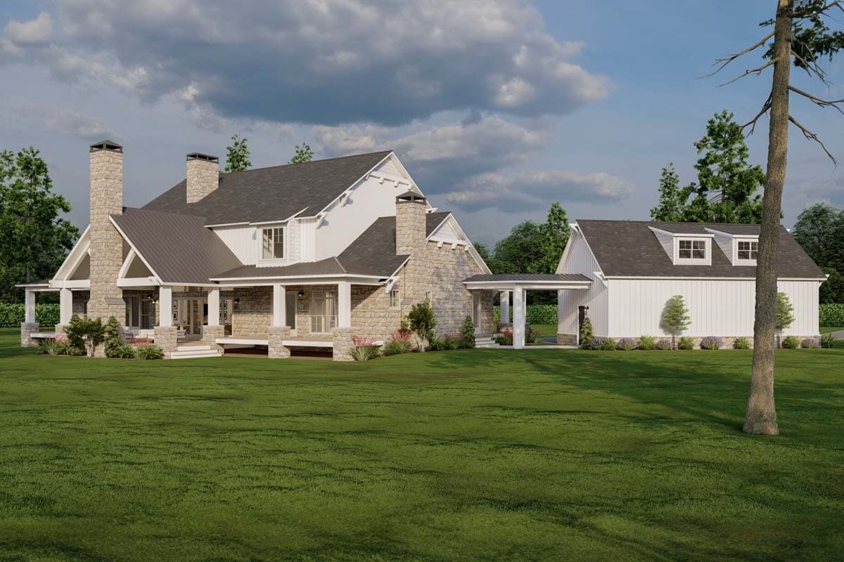 Plan 70875MK: Large Farmhouse Plan with 4 Beds and an Angled 3-Car Garage - 5178 Sq Ft - Image #16 - Country, Farmhouse, Traditional