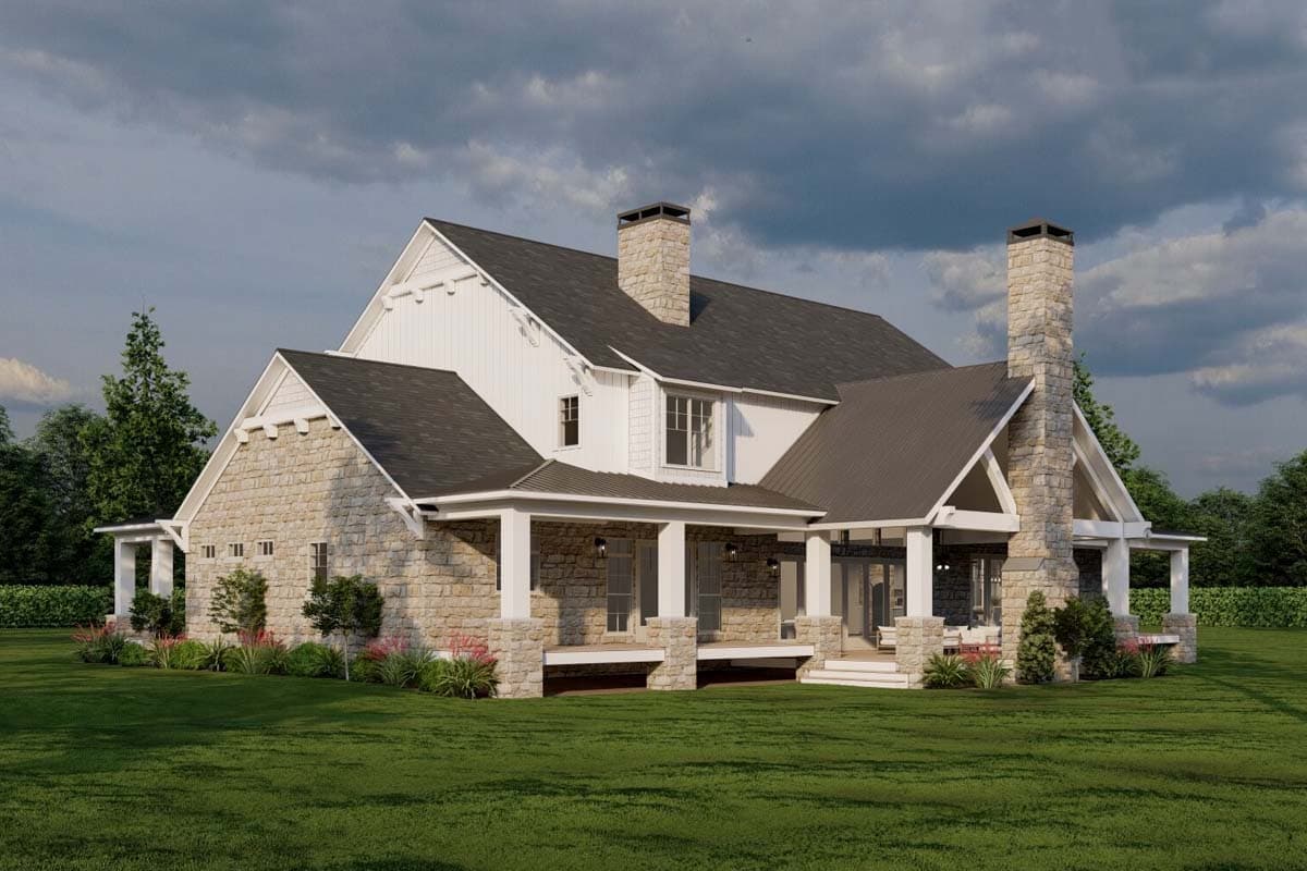 Plan 70875MK: Large Farmhouse Plan with 4 Beds and an Angled 3-Car Garage - 5178 Sq Ft - Image #17 - Country, Farmhouse, Traditional