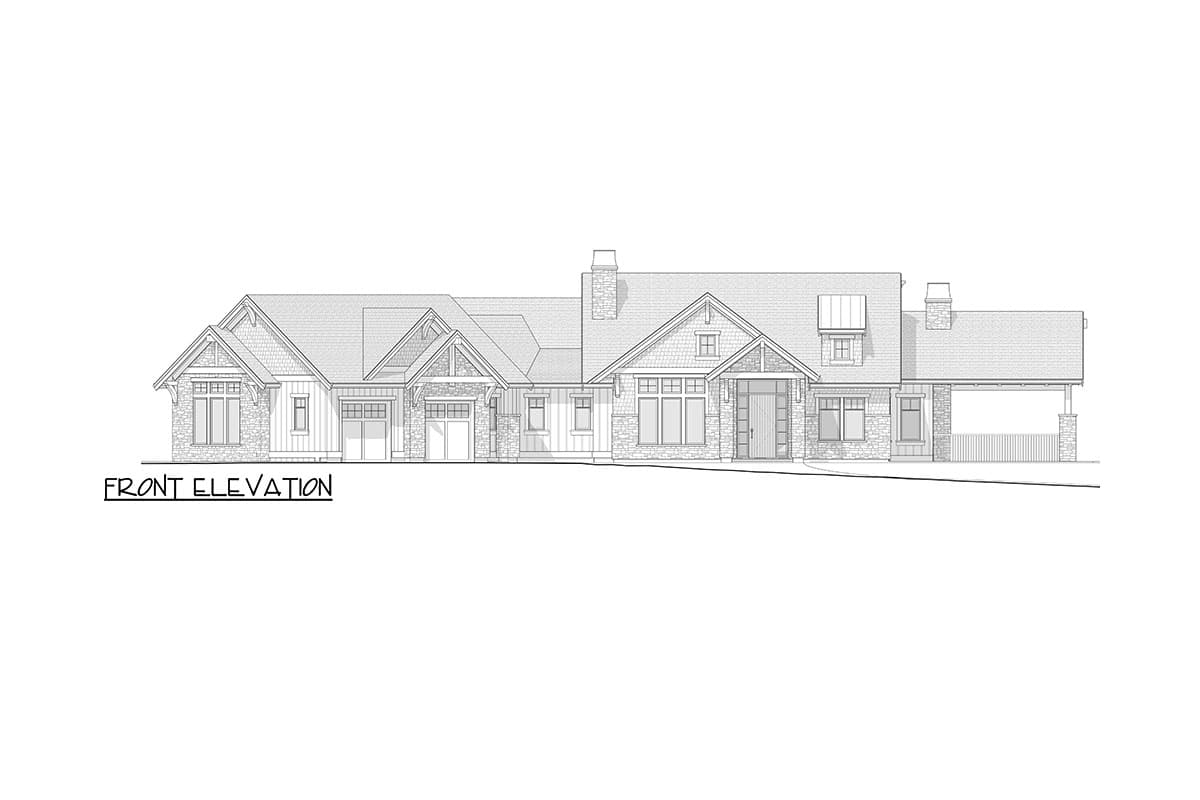 Plan 270091AF: 4-Bed Modern Farmhouse Plan with Angled and Lower Level Garages - 3224 Sq Ft - Image #51 - Country, Craftsman, Modern Farmhouse, Mountain, New American, Northwest, Ranch