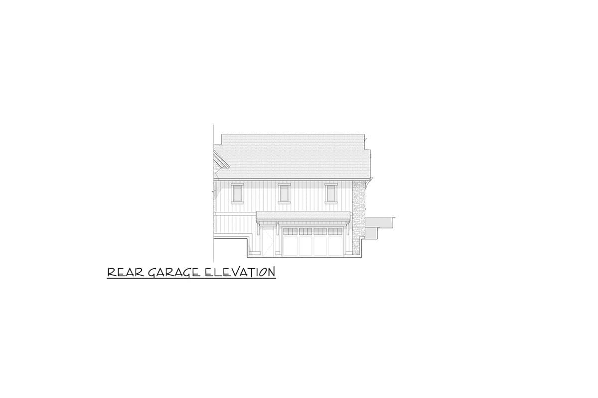 Plan 270091AF: 4-Bed Modern Farmhouse Plan with Angled and Lower Level Garages - 3224 Sq Ft - Image #62 - Country, Craftsman, Modern Farmhouse, Mountain, New American, Northwest, Ranch