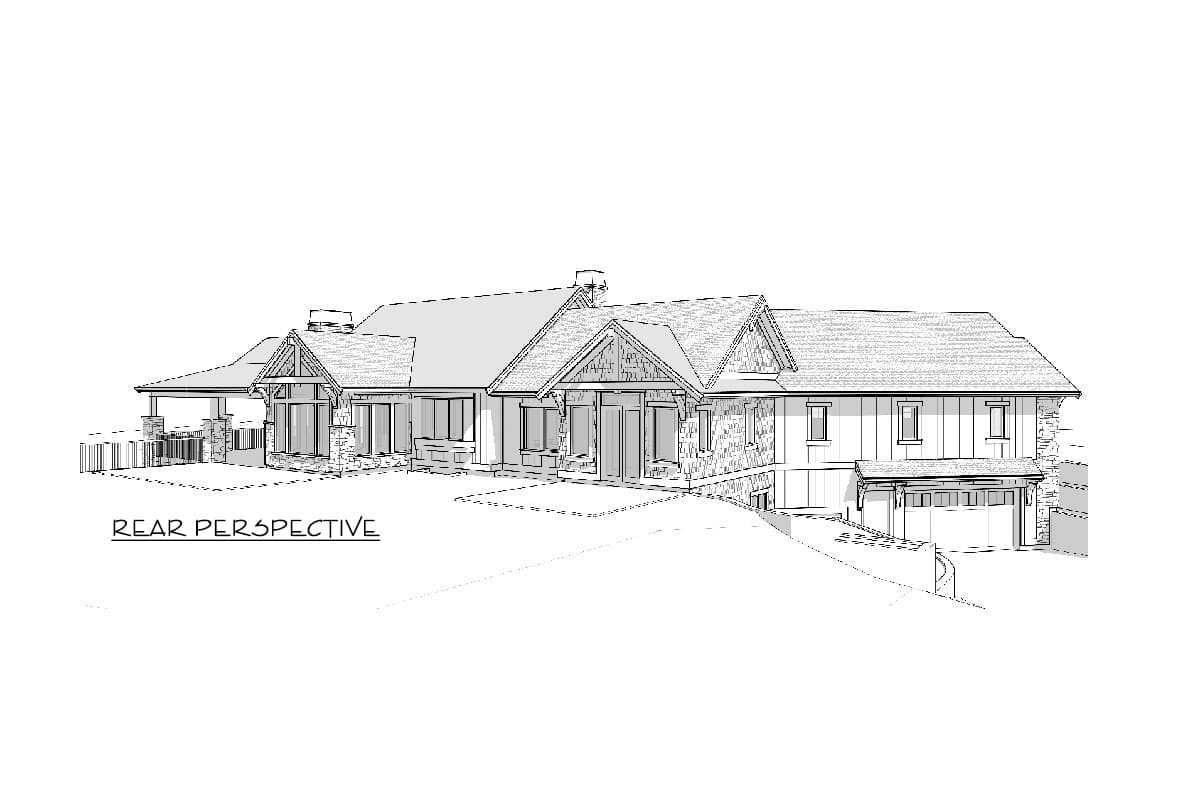 Plan 270091AF: 4-Bed Modern Farmhouse Plan with Angled and Lower Level Garages - 3224 Sq Ft - Image #58 - Country, Craftsman, Modern Farmhouse, Mountain, New American, Northwest, Ranch
