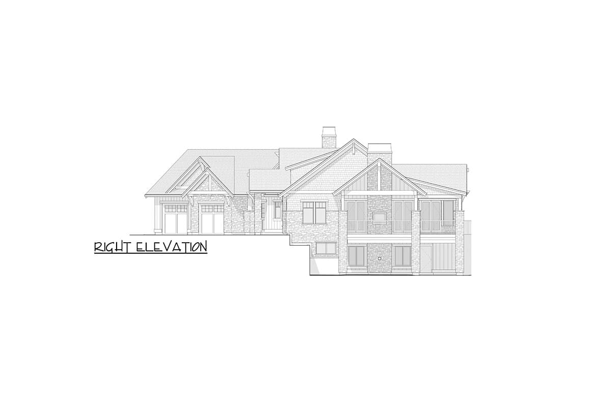 Plan 270091AF: 4-Bed Modern Farmhouse Plan with Angled and Lower Level Garages - 3224 Sq Ft - Image #54 - Country, Craftsman, Modern Farmhouse, Mountain, New American, Northwest, Ranch