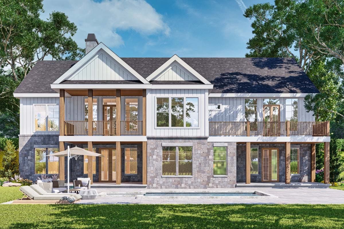 Plan 12326JL: 3-Bed Craftsman with Angled 2-Car Garage and Bonus - 2737 Sq Ft - Image #7 - Craftsman, Mountain