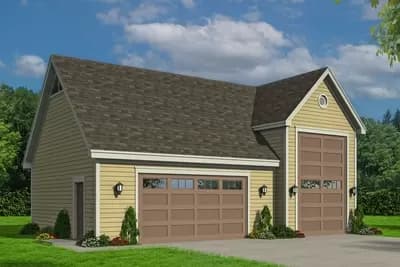 3-Car Detached Garage with Walk-Up Storage - 989 Sq Ft