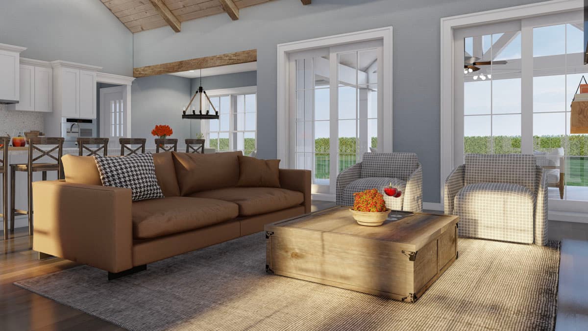 Plan 70876MK: Modern Farmhouse Plan with Breezeway-Attached 2-Car Garage - 2663 Sq Ft - Image #6 - Country, Farmhouse, Modern Farmhouse