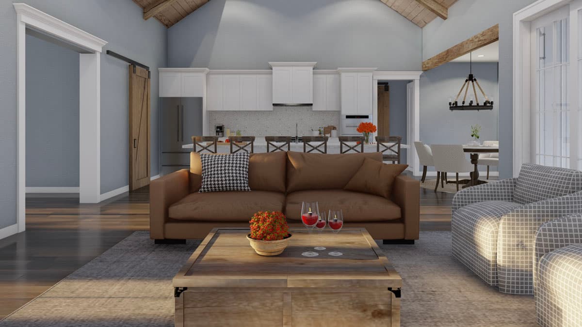 Plan 70876MK: Modern Farmhouse Plan with Breezeway-Attached 2-Car Garage - 2663 Sq Ft - Image #7 - Country, Farmhouse, Modern Farmhouse