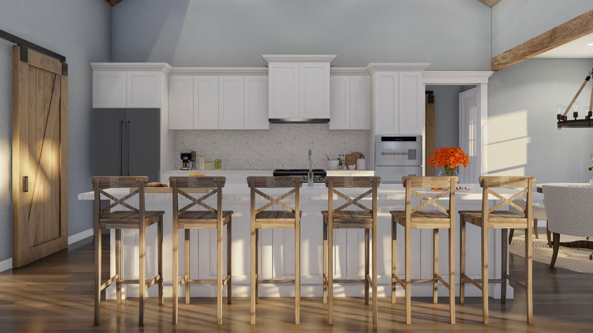 Plan 70876MK: Modern Farmhouse Plan with Breezeway-Attached 2-Car Garage - 2663 Sq Ft - Image #8 - Country, Farmhouse, Modern Farmhouse