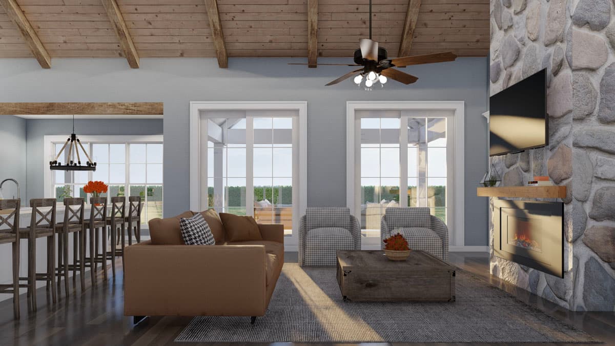 Plan 70876MK: Modern Farmhouse Plan with Breezeway-Attached 2-Car Garage - 2663 Sq Ft - Image #11 - Country, Farmhouse, Modern Farmhouse