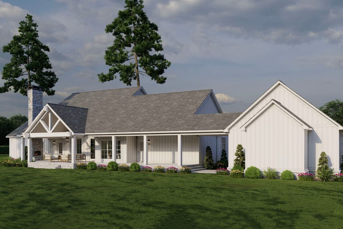 Plan 70876MK: Modern Farmhouse Plan with Breezeway-Attached 2-Car Garage - 2663 Sq Ft - Image #18 - Country, Farmhouse, Modern Farmhouse