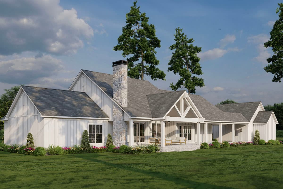 Plan 70876MK: Modern Farmhouse Plan with Breezeway-Attached 2-Car Garage - 2663 Sq Ft - Image #19 - Country, Farmhouse, Modern Farmhouse