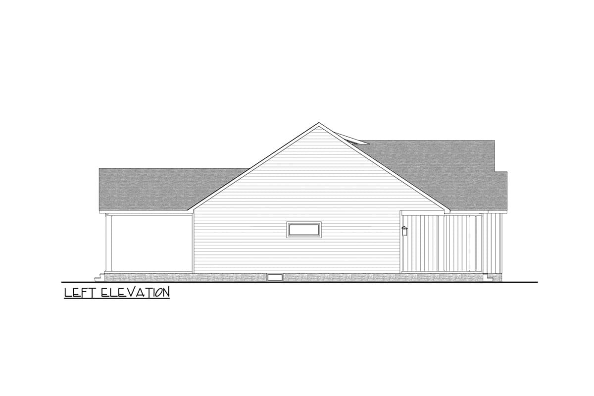 Plan 911031JVD: 3 Bed House Plan with 2-Car Side Garage - 2058 Sq Ft - Image #8 - Country, Craftsman, Modern Farmhouse, New American