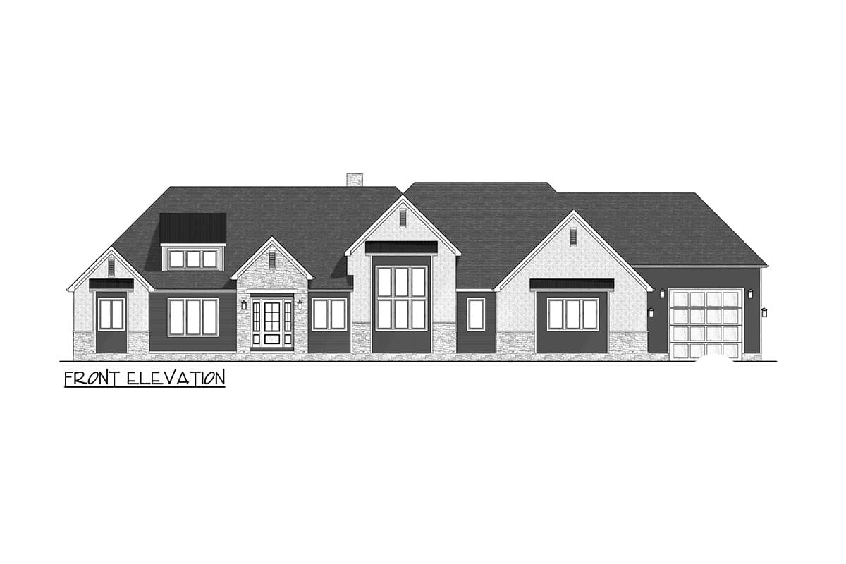 Plan 911035JVD: Transitional House Plan with RV-Friendly Garage - 3335 Sq Ft - Image #16 - New American, Transitional