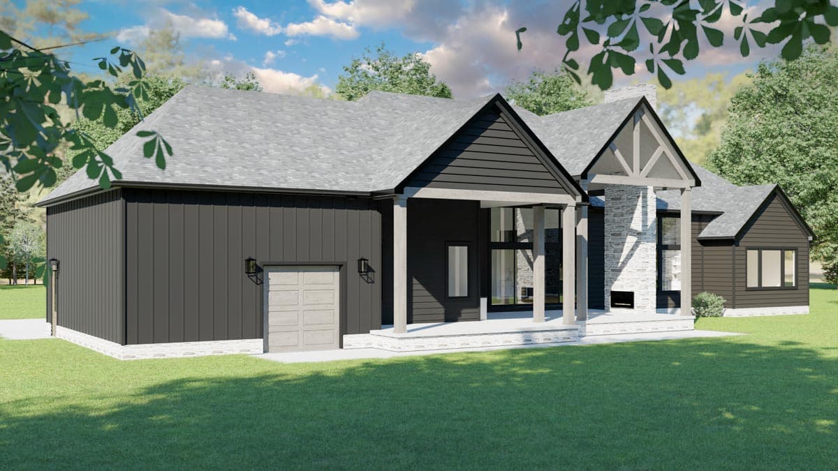 Plan 911035JVD: Transitional House Plan with RV-Friendly Garage - 3335 Sq Ft - Image #4 - New American, Transitional