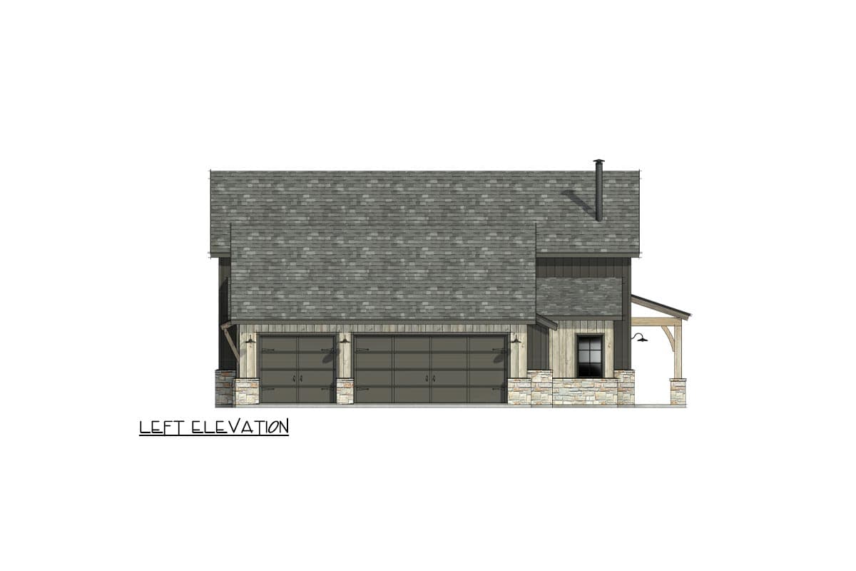 Plan 818120JSS: Transitional House Plan with Vaulted Loft with Porch Access - 2562 Sq Ft - Image #8 - Country, Craftsman, New American, Transitional