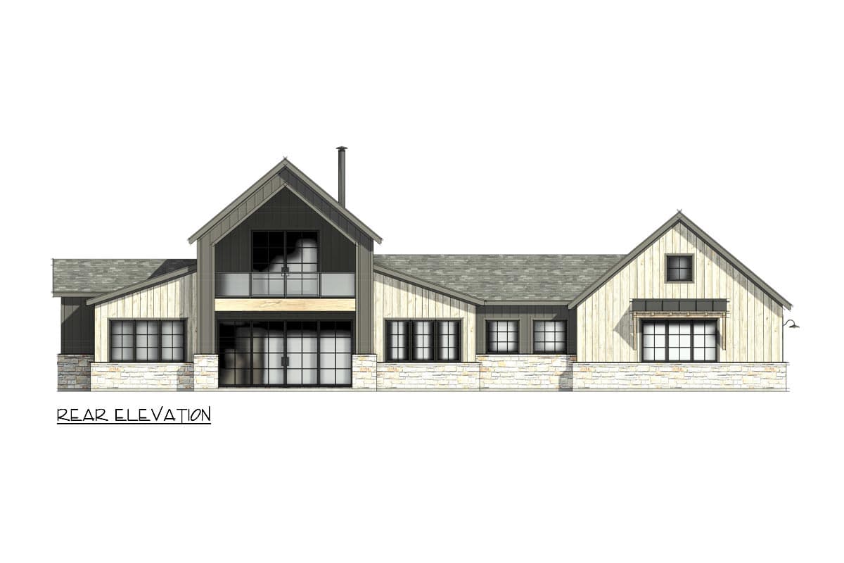 Plan 818120JSS: Transitional House Plan with Vaulted Loft with Porch Access - 2562 Sq Ft - Image #7 - Country, Craftsman, New American, Transitional