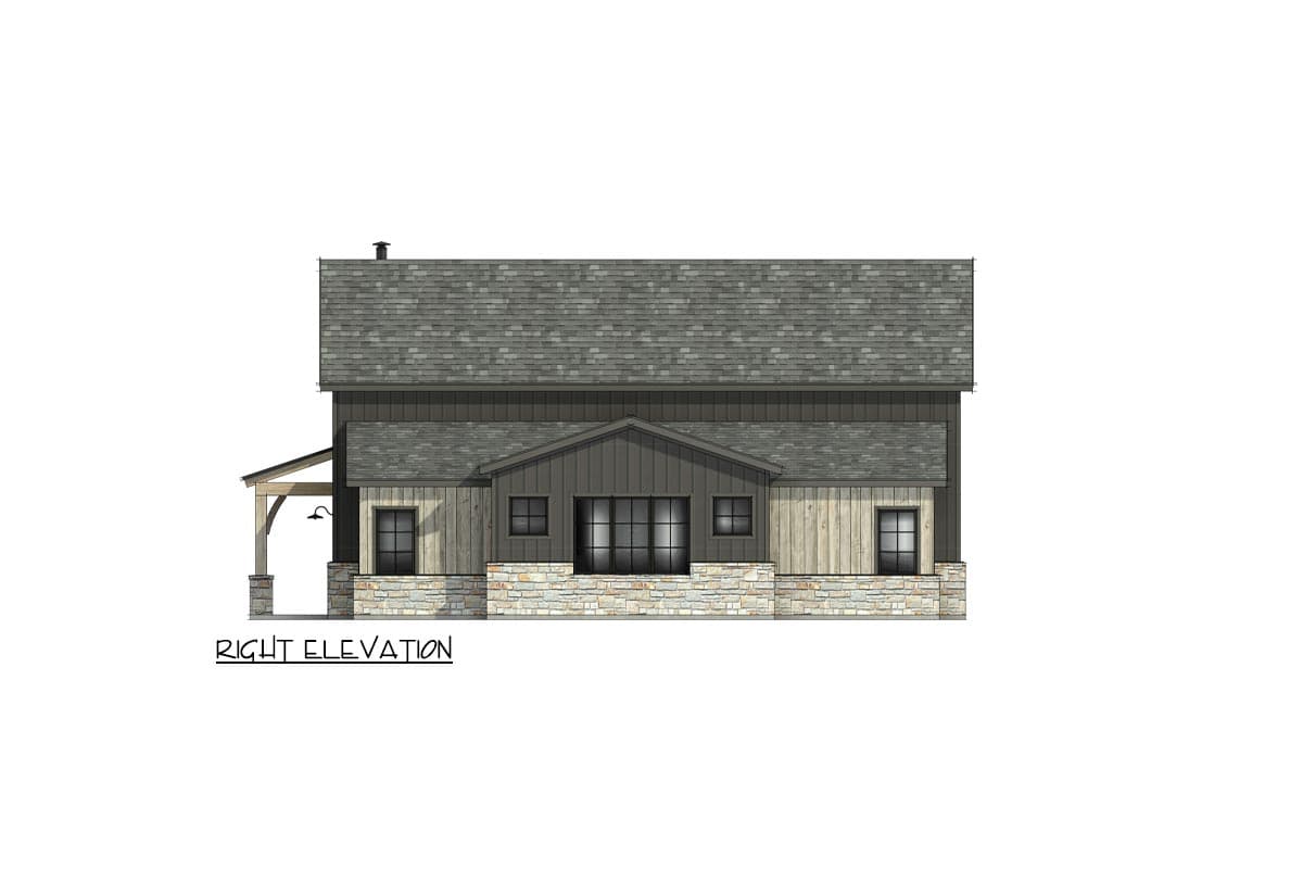 Plan 818120JSS: Transitional House Plan with Vaulted Loft with Porch Access - 2562 Sq Ft - Image #6 - Country, Craftsman, New American, Transitional