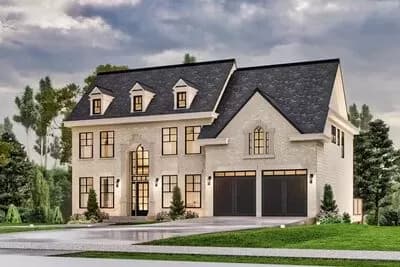 4-Bed Southern Colonial Style House Plan with Flex Room Upstairs - 2848 Sq Ft