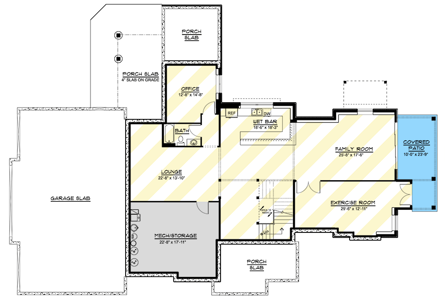 Plan 135250GRA: Transitional Tudor House Plan with 4-Car Garage - 4158 Sq Ft - Floor Plan - Optional Lower Level - European, Transitional, Tudor