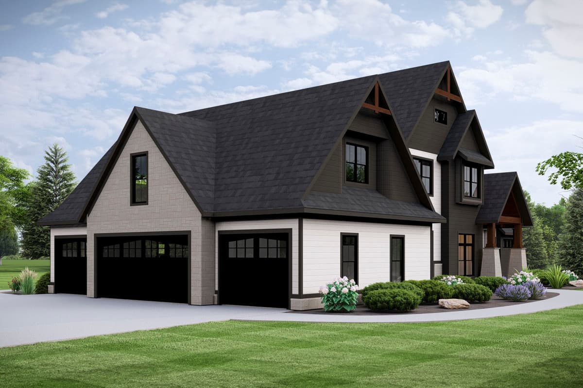 Plan 135250GRA: Transitional Tudor House Plan with 4-Car Garage - 4158 Sq Ft - Image #7 - European, Transitional, Tudor