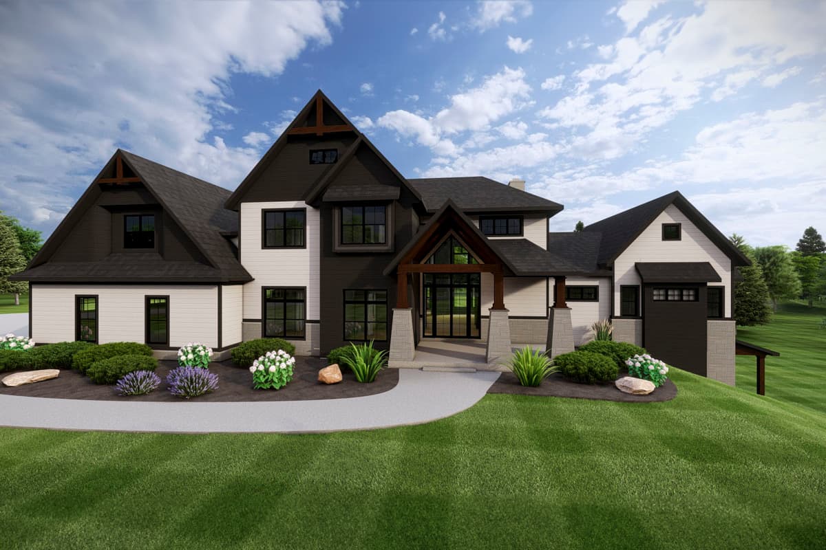 Plan 135250GRA: Transitional Tudor House Plan with 4-Car Garage - 4158 Sq Ft - Image #8 - European, Transitional, Tudor