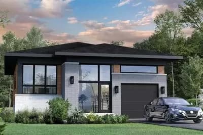 Compact Modern House Plan with 3 Beds and 1 Garage - 1316 Sq Ft